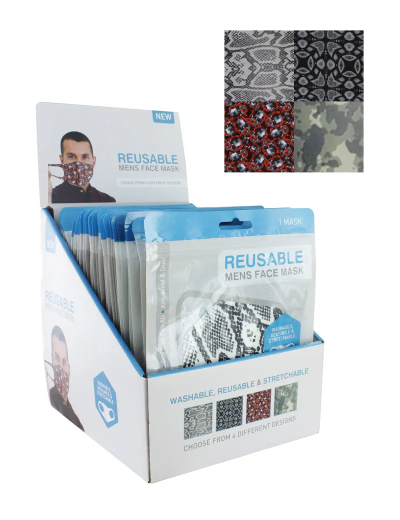 Reusable Mens Face Mask X60 (Pack of 60)
