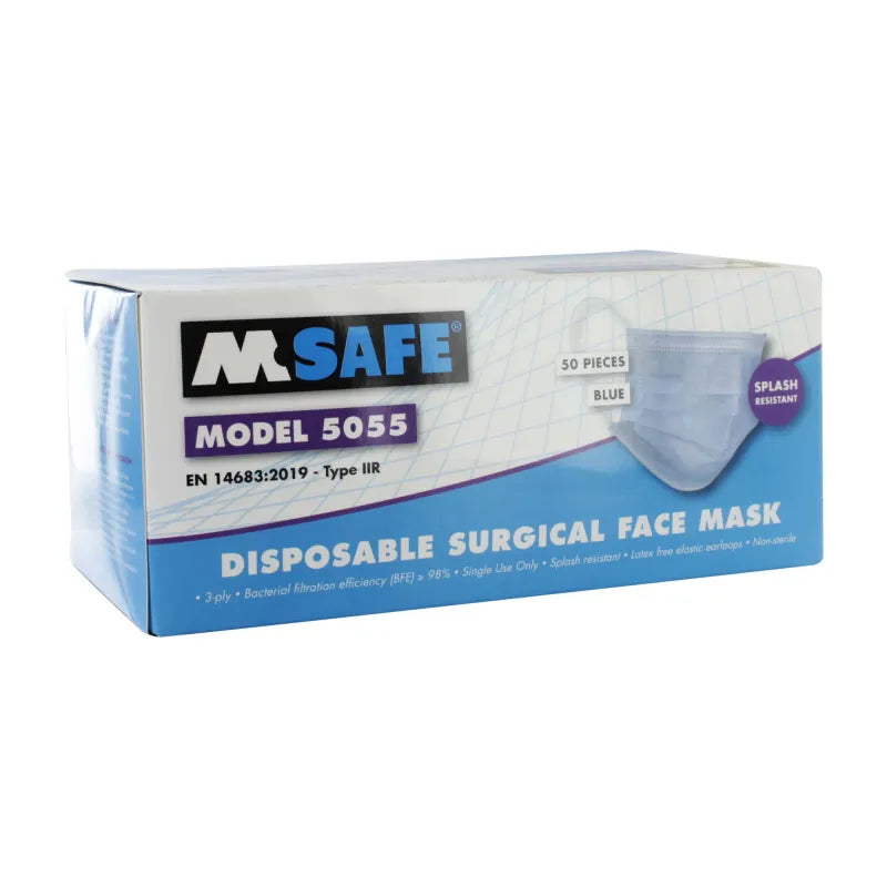 Disposable 3 Ply Blue Face Masks X 50 (Pack of 50)