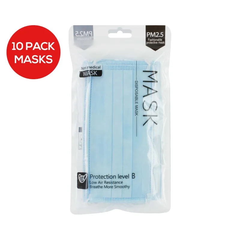 3 Ply Mask 10 Pack - Blue (Pack of 12)