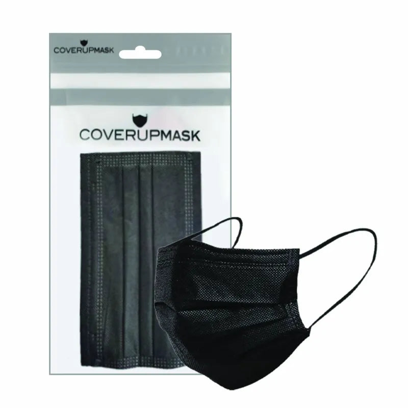 3 Ply Mask 10 Pack - Black (Pack of 12)