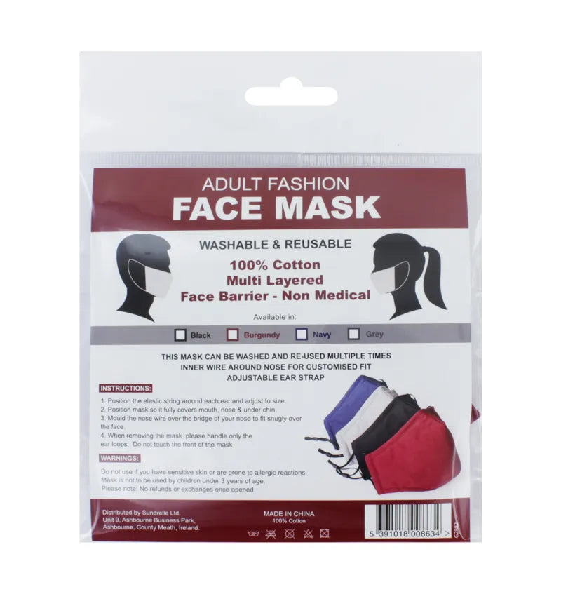 Cotton Multi Layered Face Mask (Pack of 12)