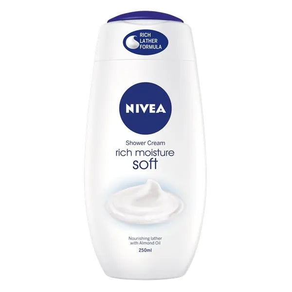 Nivea Shower Rich Moisture Soft Creme 250ML (Pack of 6)