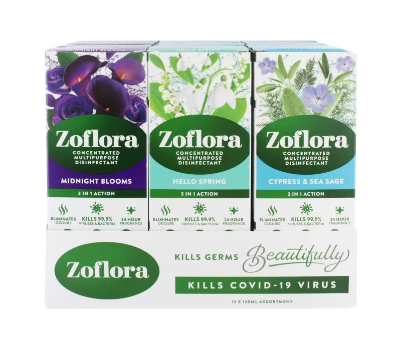 Zoflora Concentrated 120ML Mixed (Pack of 12)
