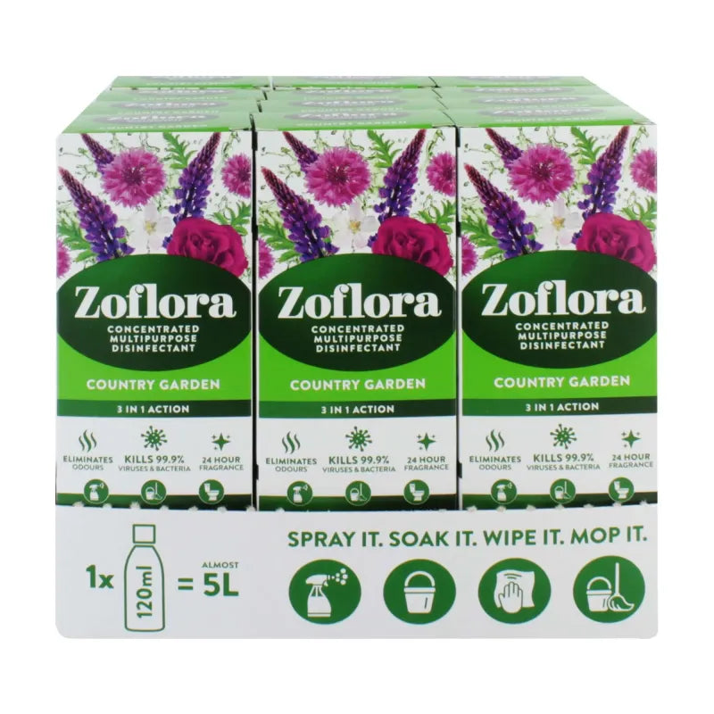 Zoflora Concentrated 120ML Country Garden (Pack of 12)