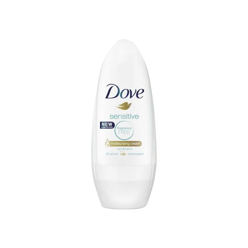Dove Sensitive Roll On Deodorant Fragrance Free 50ML (Pack of 6)