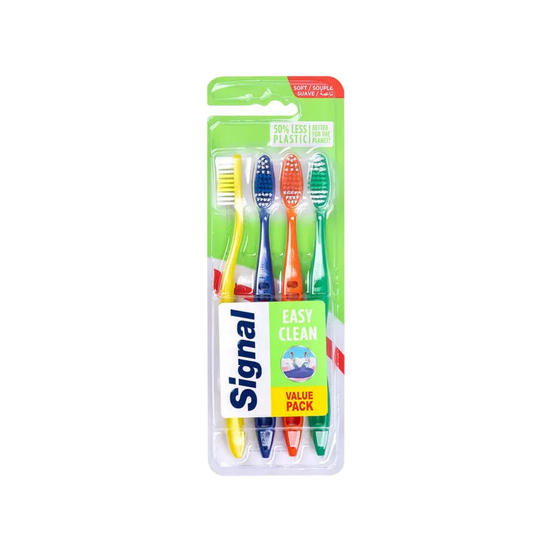 Signal Easy Clean 4 Pack Soft Toothbrush (Pack of 12)