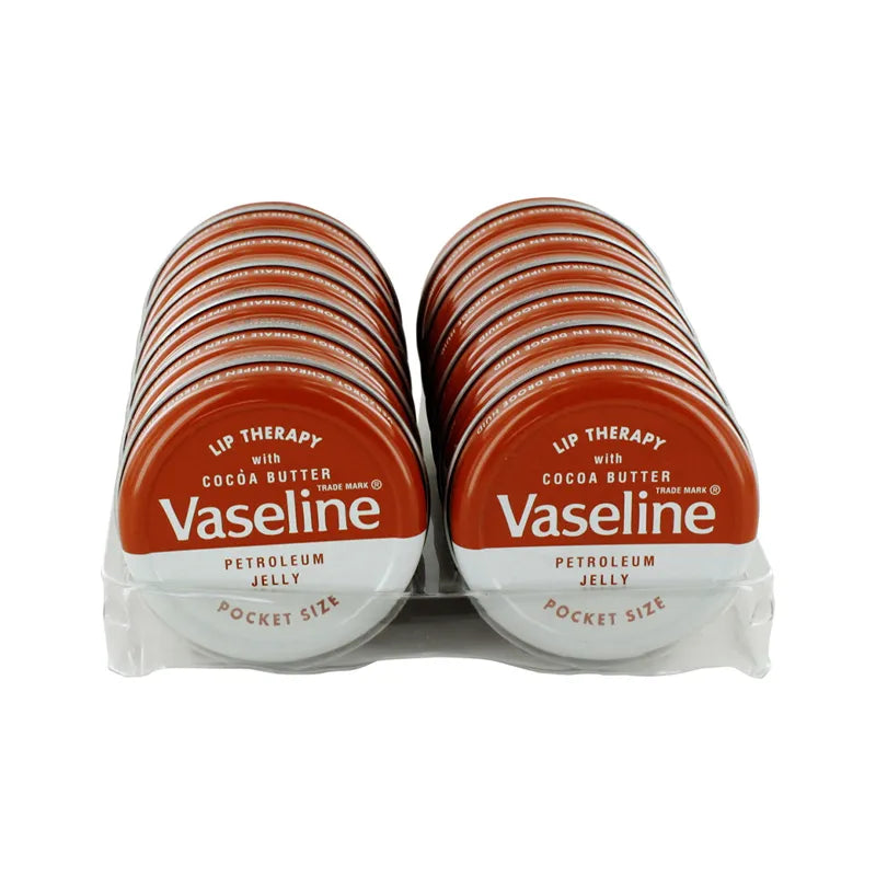 Vaseline Cocoa Butter Lip Therapy Tin 20G (Pack of 12)