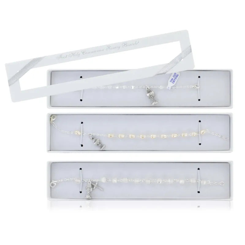 Communion Rosary Bracelet Long Box C6364/69 C63870 (Pack of 6)