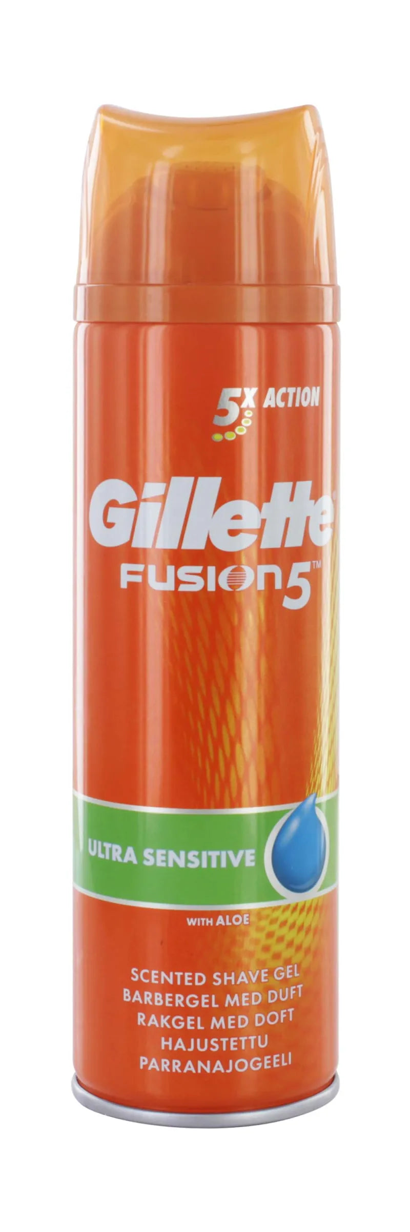 Gillette Fusion Sensitive Shave Gel 200ML (Pack of 6)