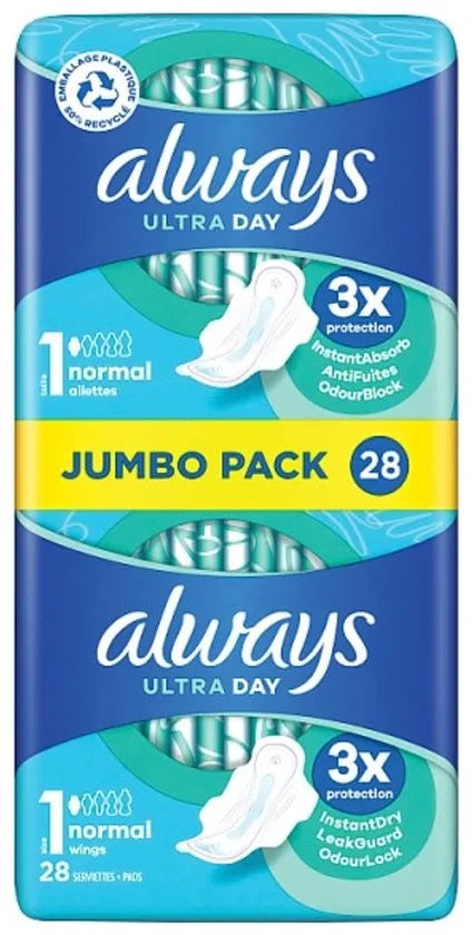 Always Ultra Normal Day 28 Pads Wings (Pack of 6)