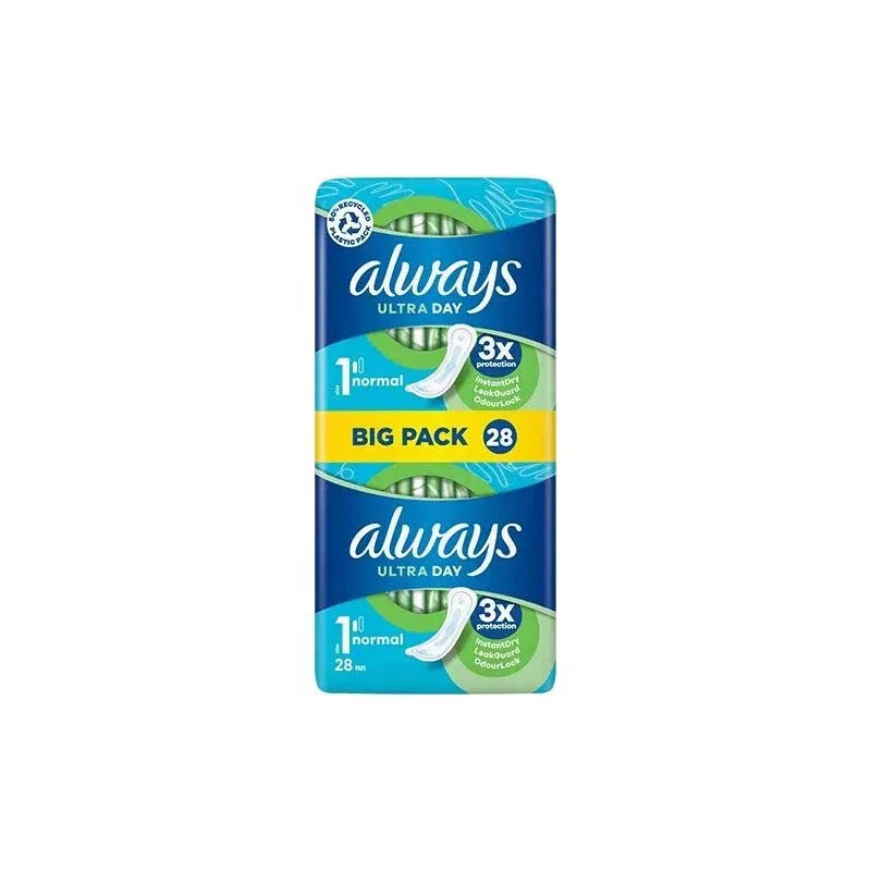 Always Ultra Normal Day 28 Pads No Wings (Pack of 6)
