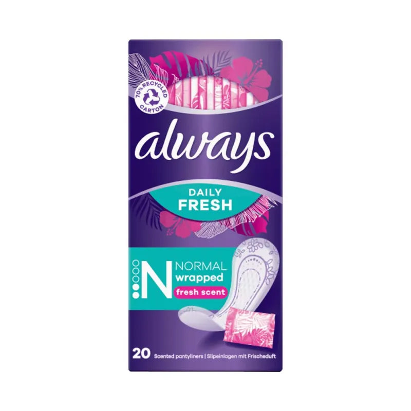 Always Dailies 3In1 Fresh Scent 20 Single Liners (Pack of 6)