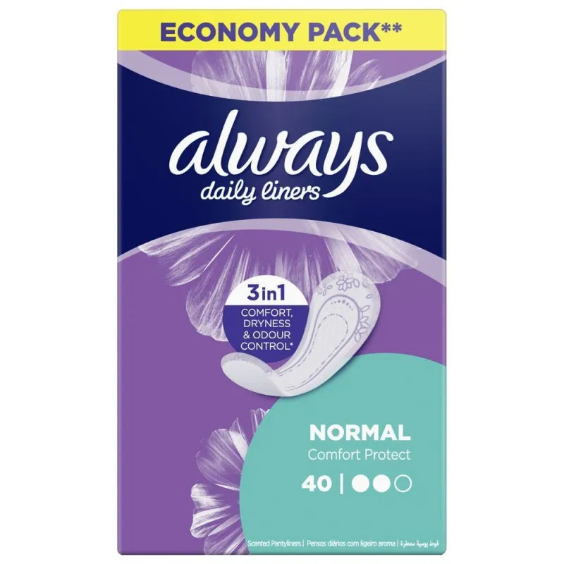 Always Dailies 3In1 Comfort Liners 40S (Pack of 6)