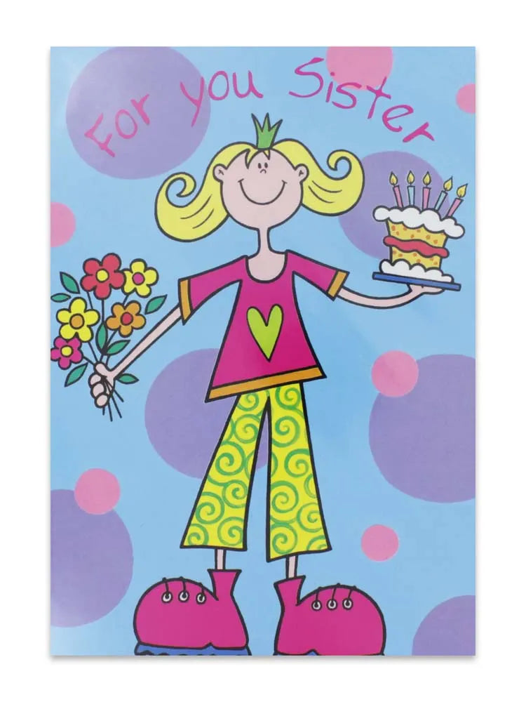 Cards Sister (No.42) Birthday (Pack of 12)