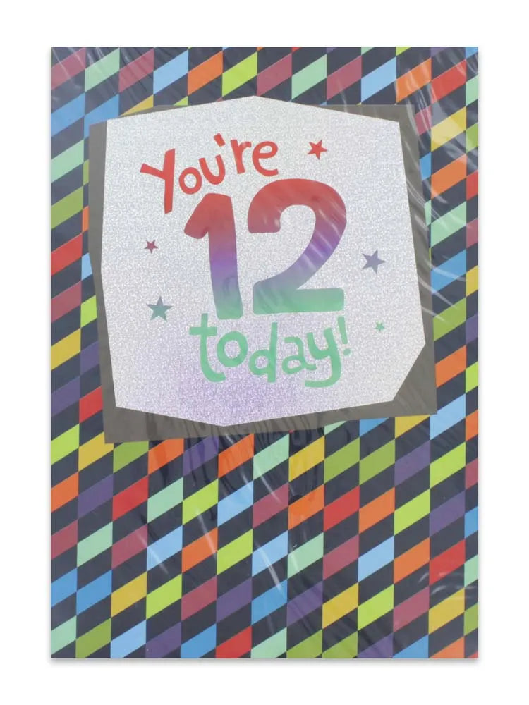 Boy Age 12 Birthday Card (Pack of 12)