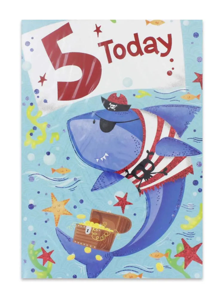 Boy Age 5 Birthday Card (Pack of 12)
