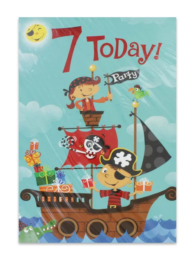 Boy Age 7 Birthday Card (Pack of 12)