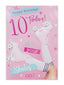 Girl Age 10 Birthday Card (Pack of 12)