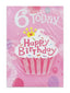 Girl Age 6 Birthday Card (Pack of 12)