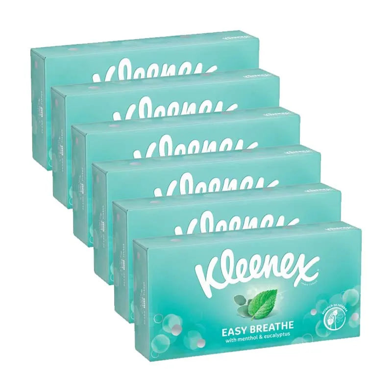 Kleenex Easy Breathe Menthol Boxed Tissues (Pack of 6)