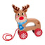 172742 Tooky Toy Wooden Pull Along Reindeer (Pack of 6)