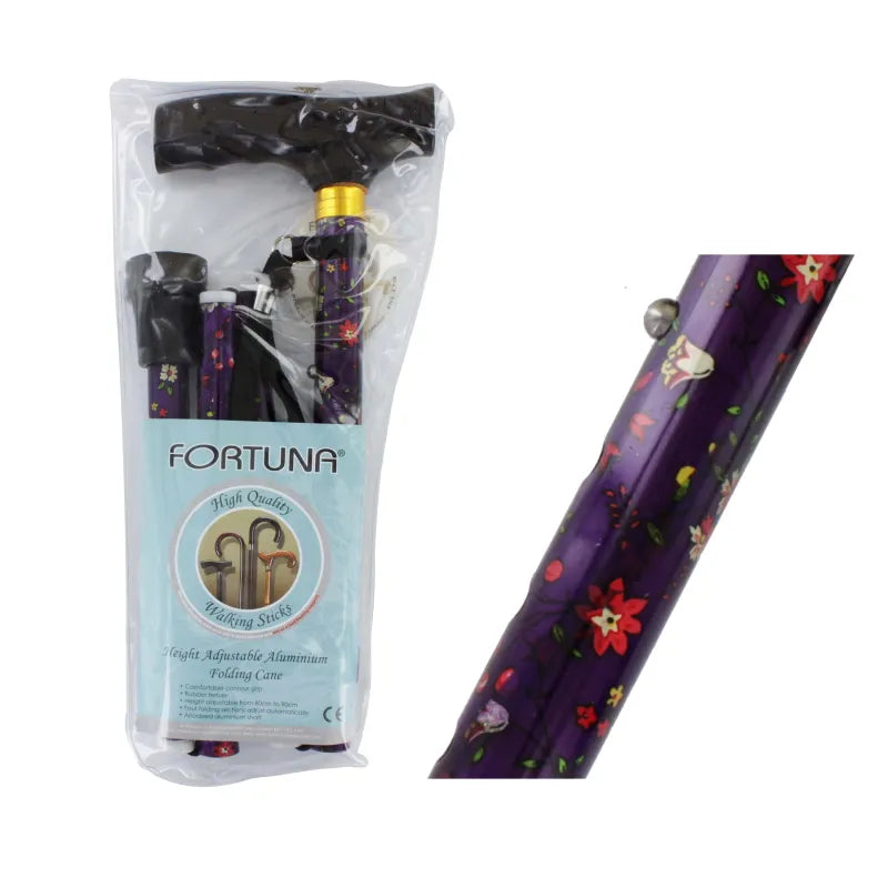 Floral Folding Walking Stick - sold individually