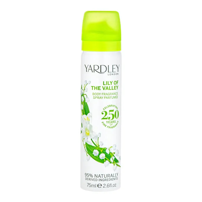 Yardley Lily Of The Valley Body Spray 75ML (Pack of 6)
