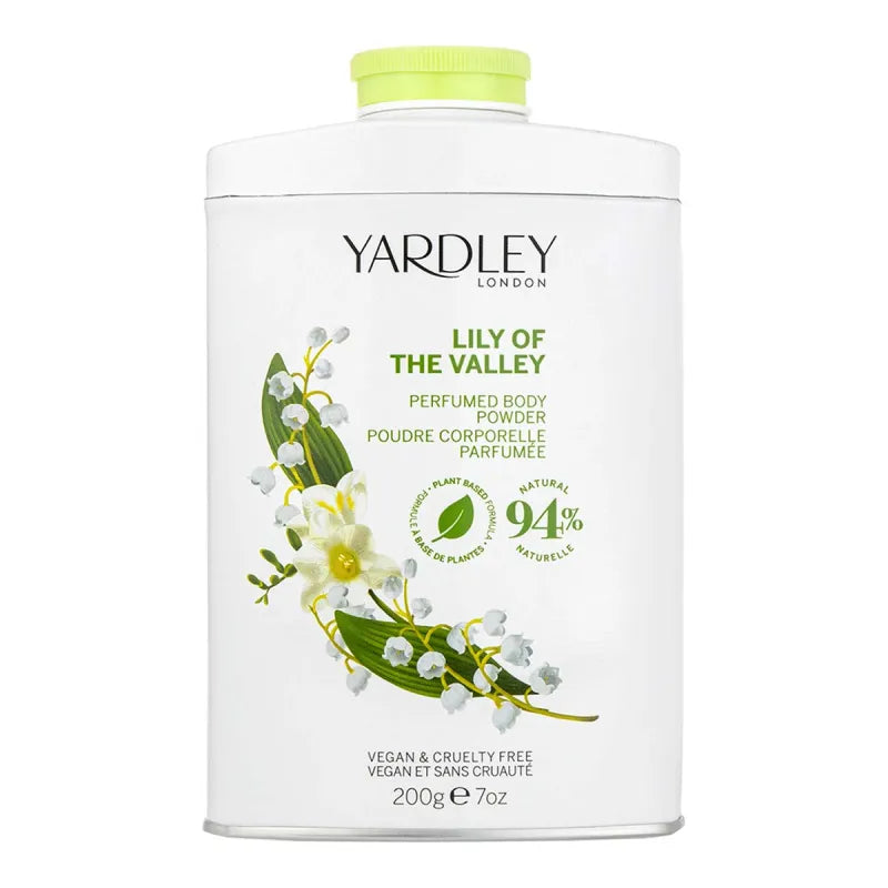 Yardley Lily Of The Valley Talc 200G (Pack of 6)