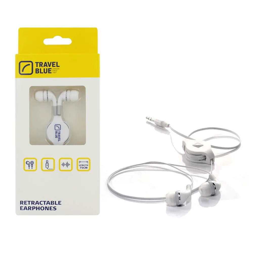 Travel Blue Retractable Earphones 552 (Pack of 3)