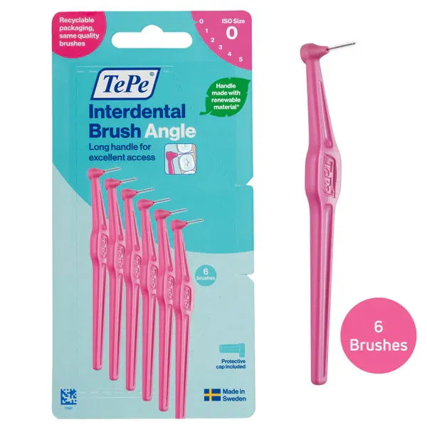 Tepe Angle Interdental Brush Pink X12 (Pack of 12)