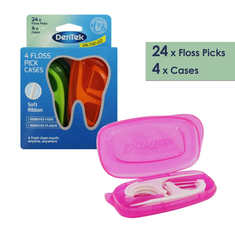 Dentek On The Go 4 Travel Pack Flossers (Pack of 6)