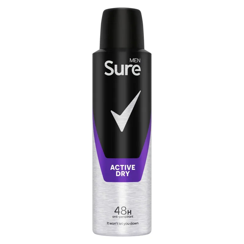 Sure A/P Men Active Dry 150ML (Pack of 6)