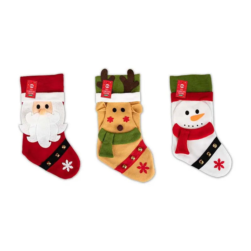 Xma8882Ob Xmas Character Felt Stocking 45Cm (Pack of 12)