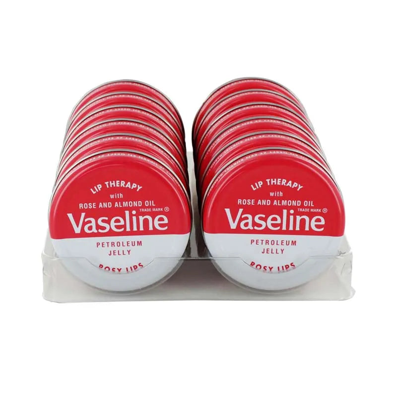 Vaseline Rosy Lip Therapy Tin 20G (Pack of 12)