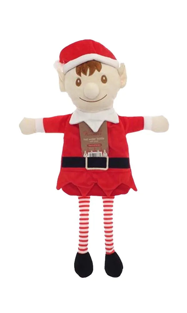 186387 Elf Covered Hot Water Bottle (Pack of 6)