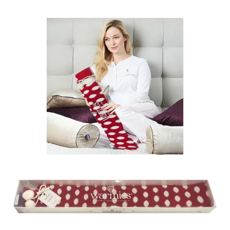 Bot-Red-2 Warmies Long Hot Water Bottle Red Spot Boxed (Pack of 3)