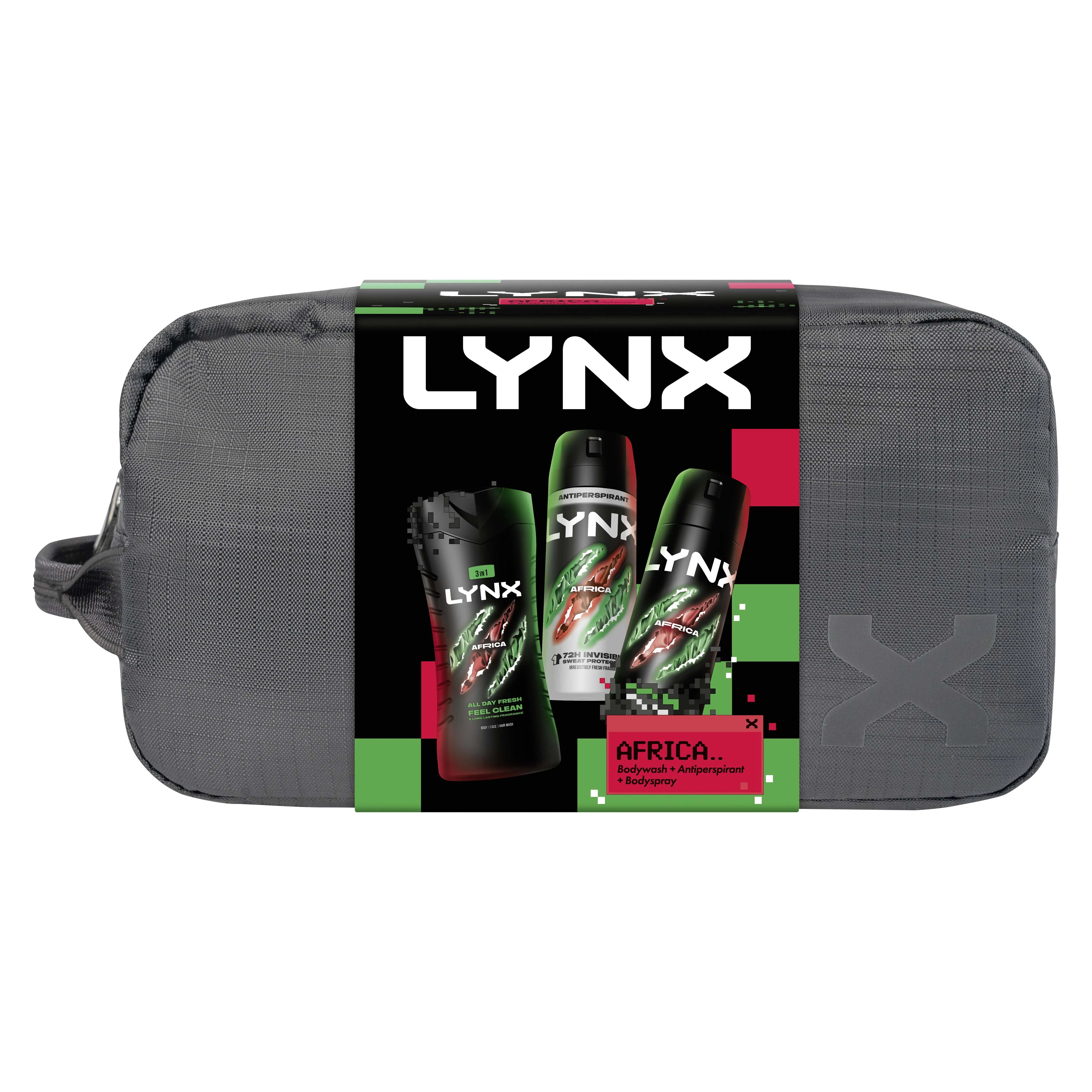 Lynx Africa Washbag Gift Set X 4 (Pack of 4)