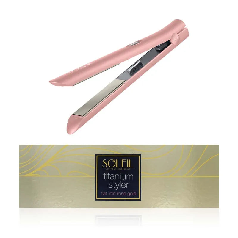 Soleil Flat Hair Iron Titanium Rose Gold L10Hsteu-B39