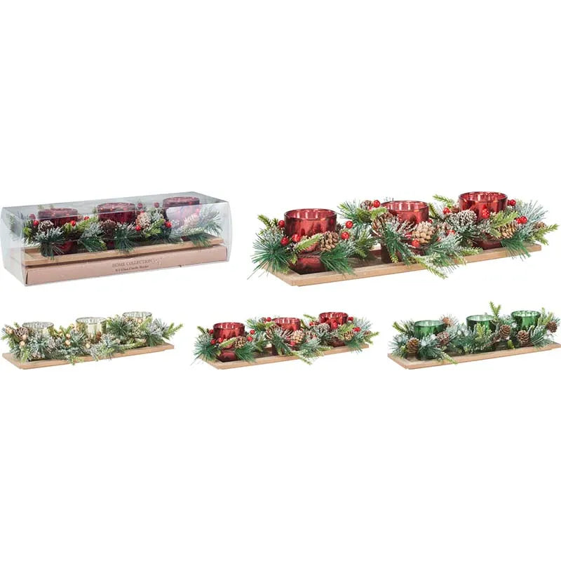 Acc703170 Tealight Holder Wreath (Pack of 3)