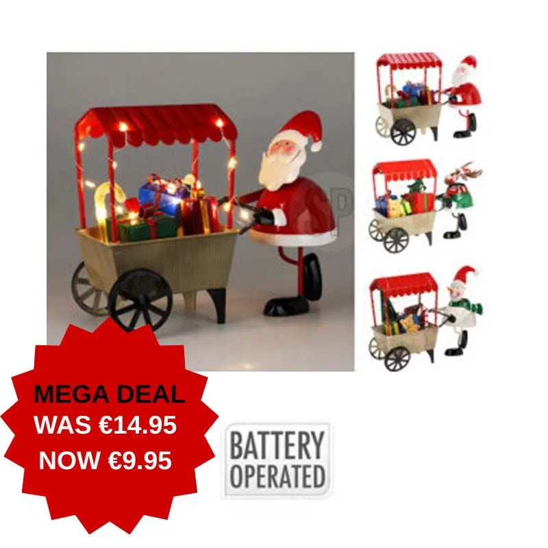 Hz2900210 Xmas Figure With Cart LED ***Special 26 (Pack of 12)