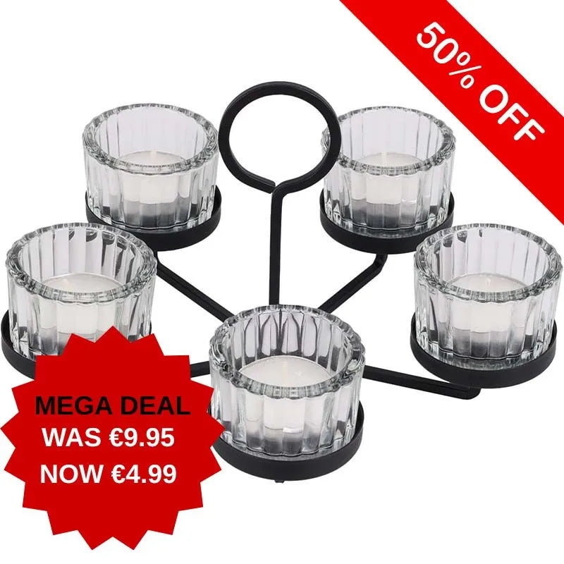 Acc365080 Tealight Holder Set Metal (Pack of 12)