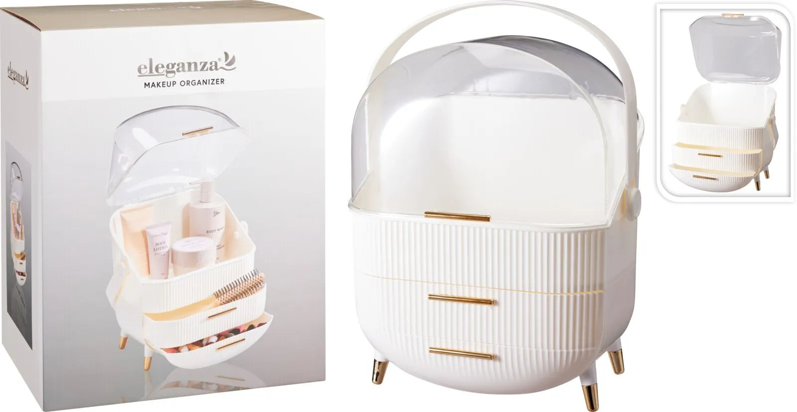 530000230 Make Up Organizer Eleganza With Drawers (Pack of 3)