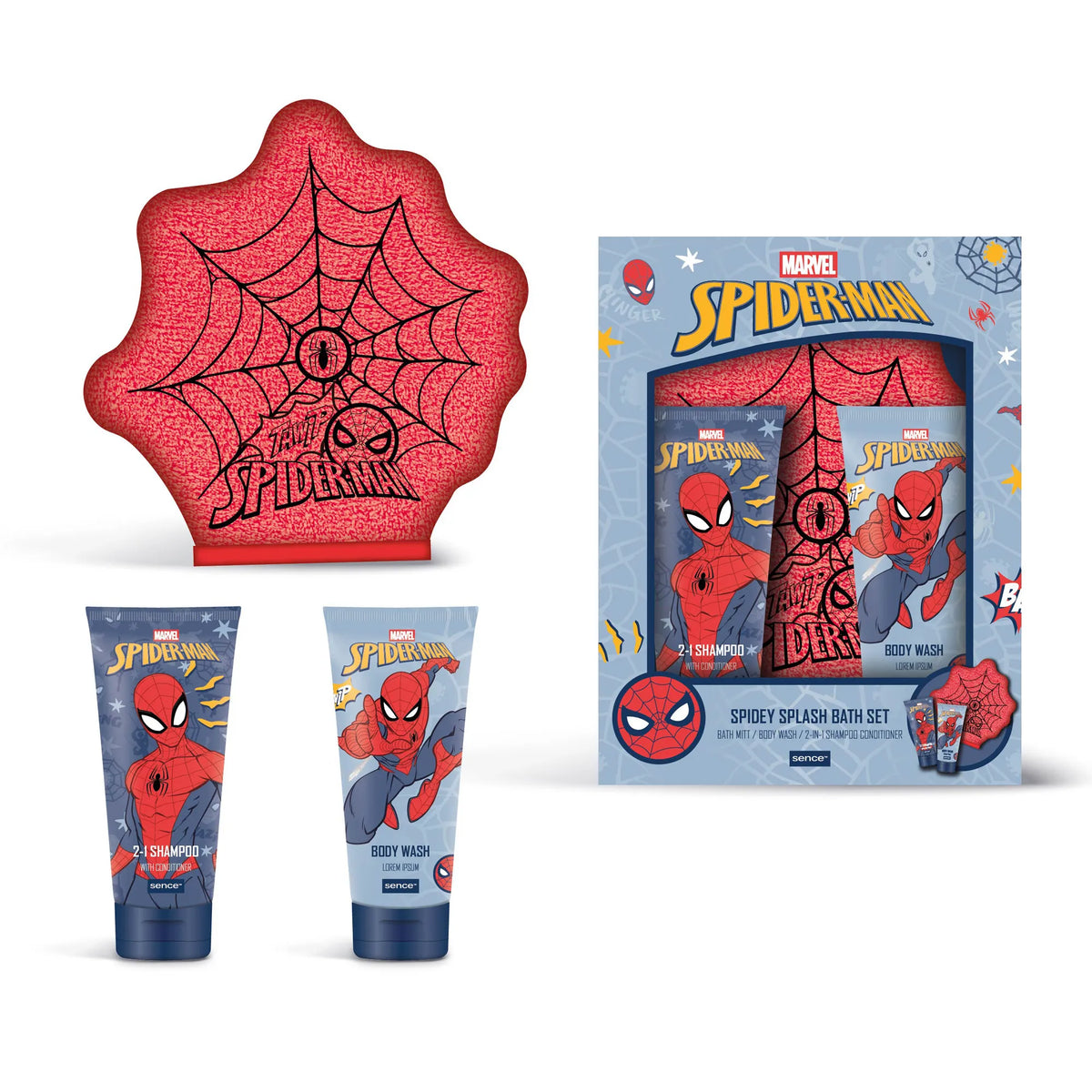 Spiderman Splash Bath Set – gift set