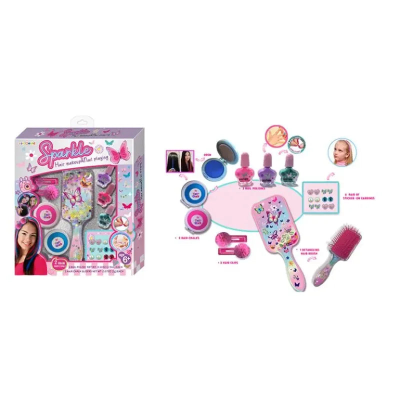 351Bg Sparkle Hair & Nail Playing Set (Pack of 6)