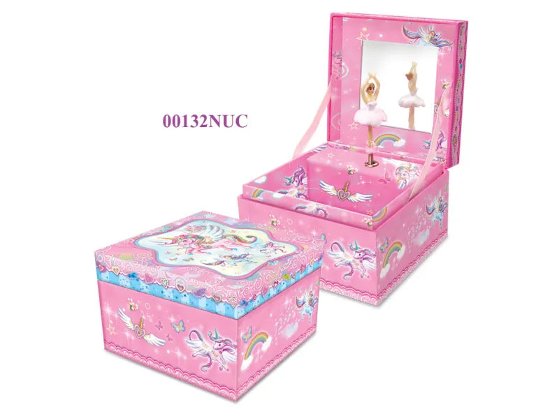 132Nuc Unicorn Square Music Jewellery Box (Pack of 6)