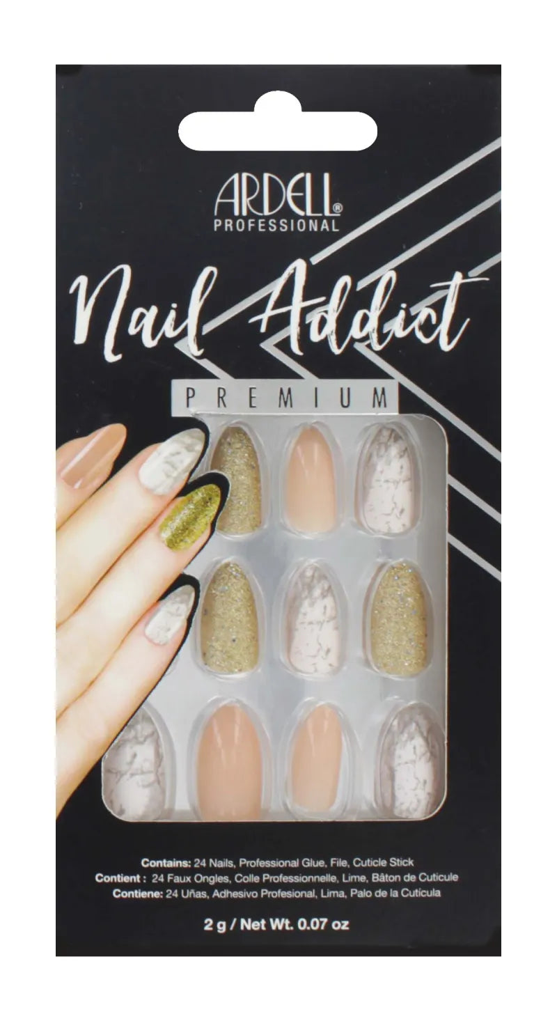 Ardell Pink Marble & Gold Nails 75884 (Pack of 3)