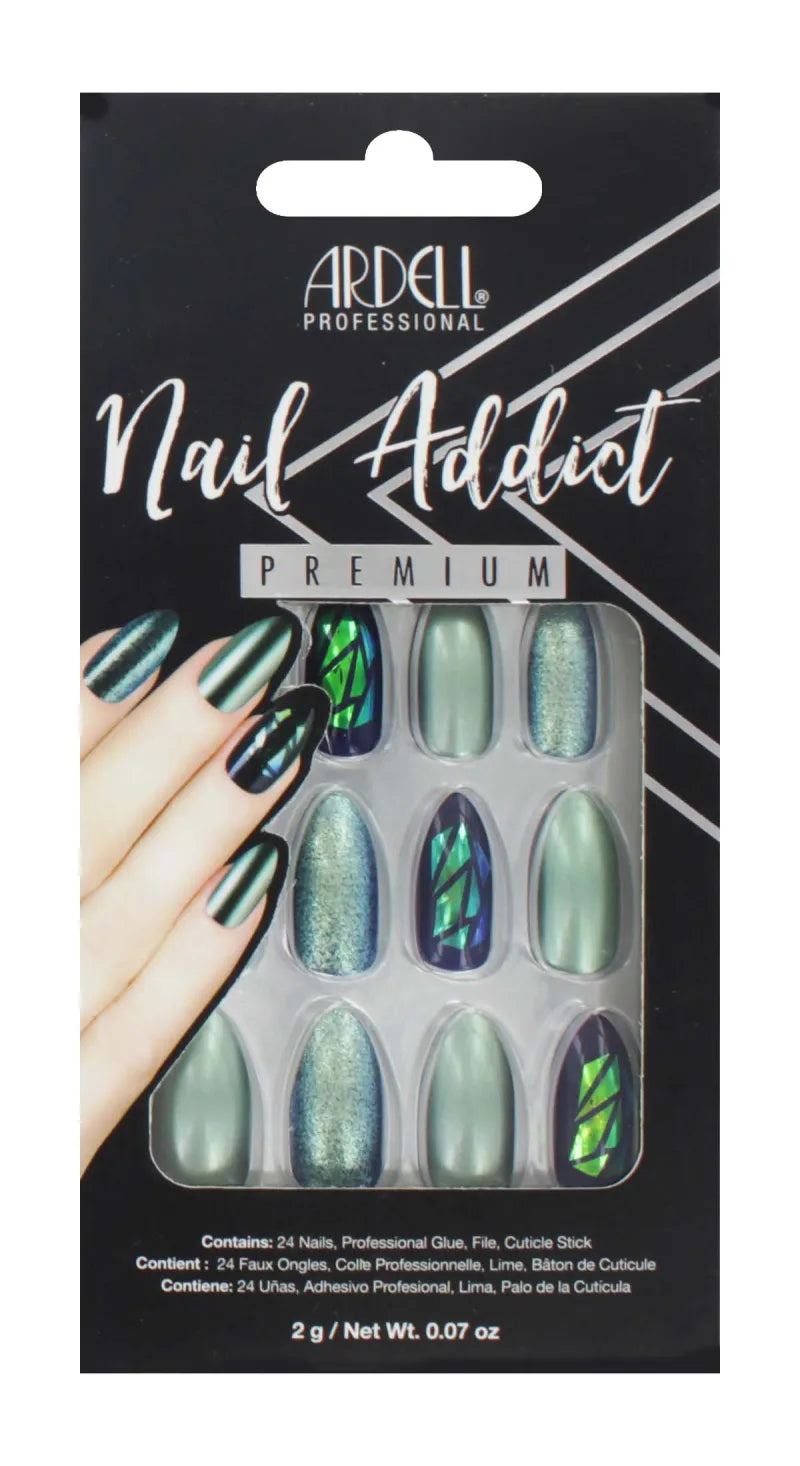 Ardell Green Glitter Chrome Nails 75887 (Pack of 3)