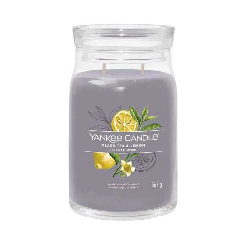 Yankee Signature Black Tea & Lemon 567G Candle X4 (Pack of 4)