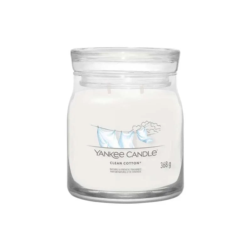 Yankee Signature Clean Cotton 2 Wick Candle 368G X4 (Pack of 4)