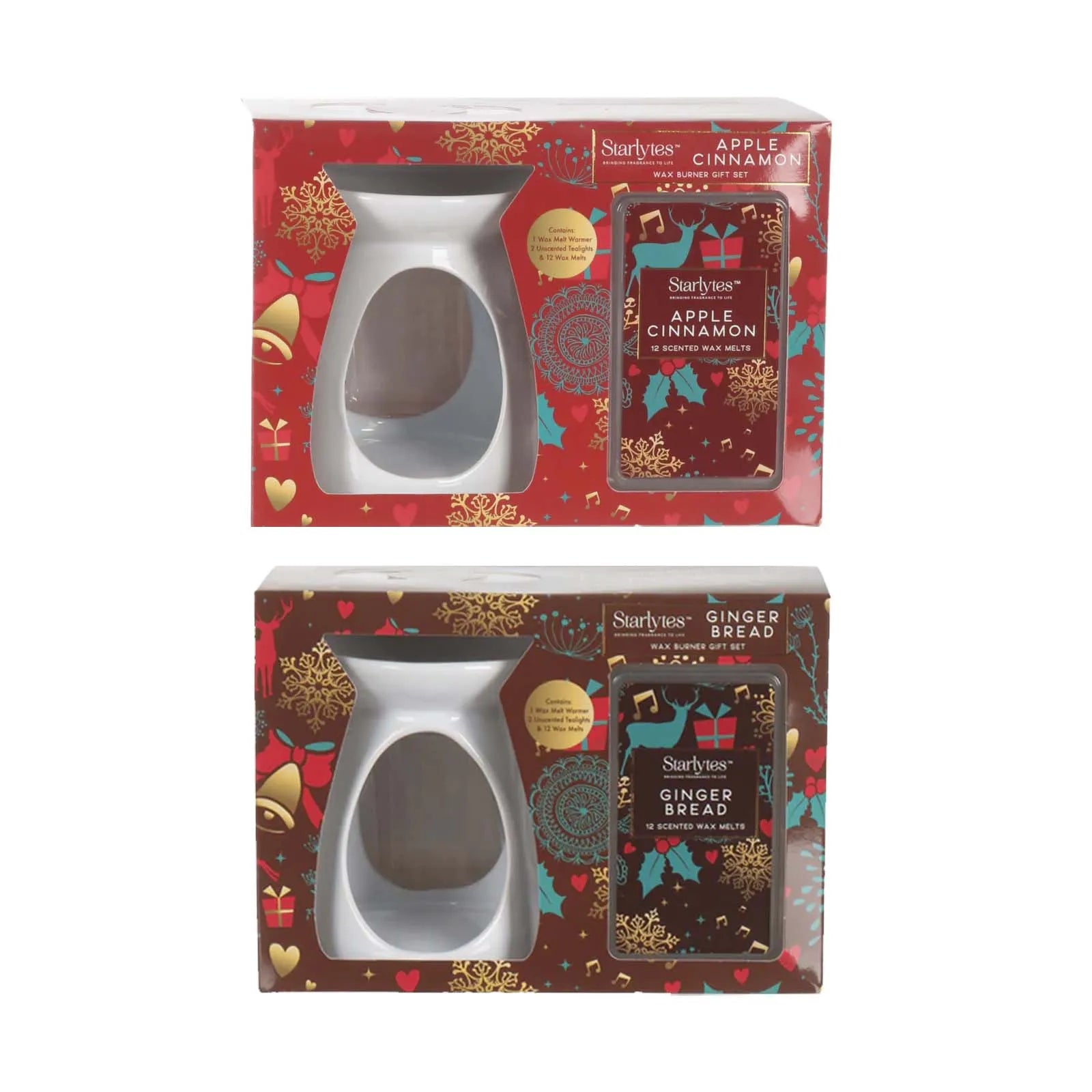 90676 Starlytes Christmas Wax Burner Gift Set (Pack of 6)